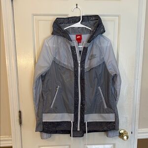 Nike: Gray Colorblock Windbreaker Jacket